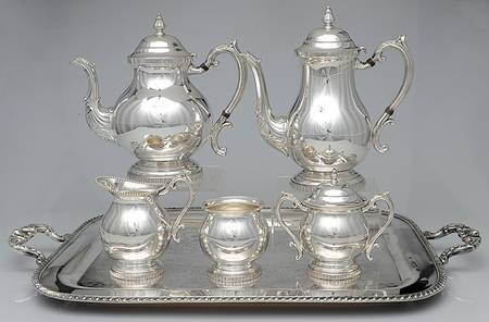 2351 (Silverplate, Hollowware) 6 Piece Tea Set (PCP, PTP, PCR, PSU, PWB, WT21C)