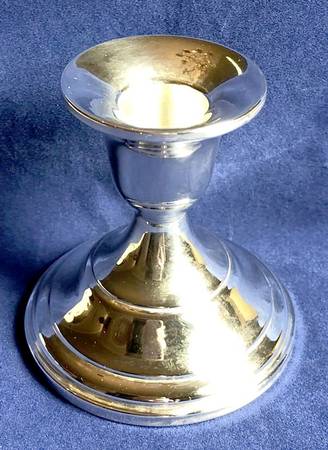 853 (Sterling, Hollowware) Pair of Weighted Console Candleholders