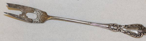 FSG13 (Sterling) Bright Cut Long Handle Pickle/Olive Fork