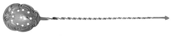 FES22 (Sterling) Pierced Bowl Long Handle Olive Spoon