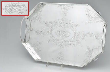 FBH3 (Sterling, Hollowware) 20" Gallery Tray