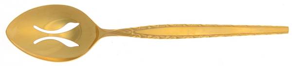Melody (Gold Electroplate) Pierced Tablespoon (Serving Spoon)