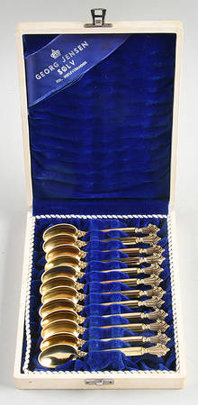 Acanthus (Sterling, 1917) Mocha Spoon - Set of 12 & Case