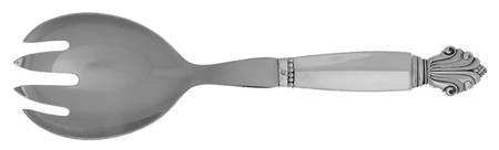 Acanthus (Sterling, 1917) Salad Serving Fork with Stainless Prongs