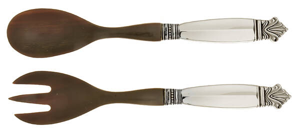 Acanthus (Sterling, 1917) 2 Pc Horn Bowl Relish Set