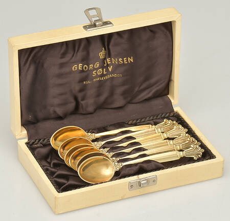 Acanthus (Sterling, 1917) Mocha Spoon - Set of 6 & Case