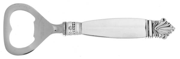 Acanthus (Sterling, 1917) Bottle Opener with Stainless Bowl