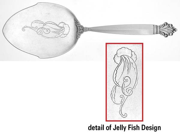 Acanthus (Sterling, 1917) Large Solid Fish Serving Knife