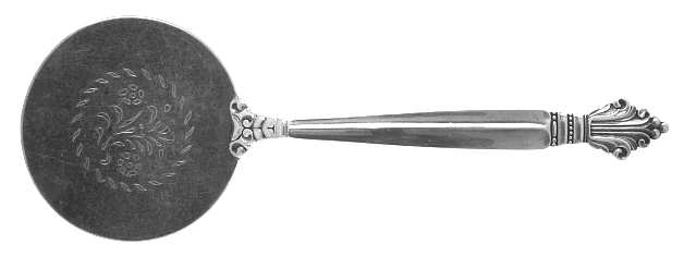 Acanthus (Sterling, 1917) Solid Chased Pie Serving Spoon