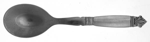 Acanthus (Sterling, 1917) Medium Stainless Bowl Salad Serving Spoon