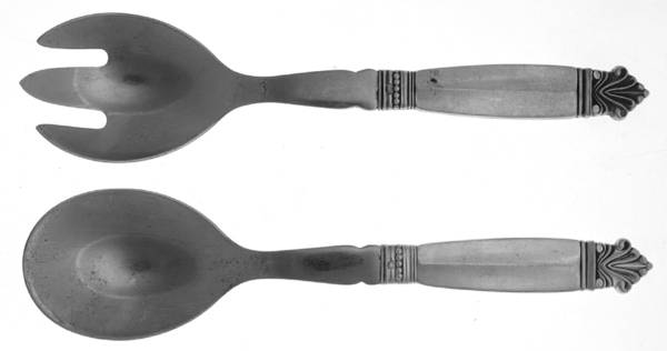 Acanthus (Sterling, 1917) Medium 2 Pc Salad Set Stainless Bowl