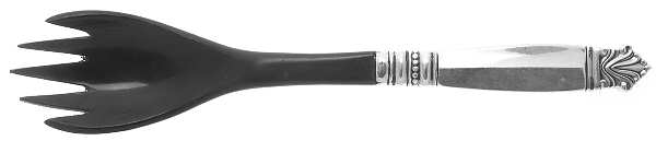 Acanthus (Sterling, 1917) Salad Serving Fork with Horn Tines