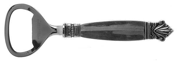 Acanthus (Sterling, 1917) Bottle Opener with Stainless Bowl