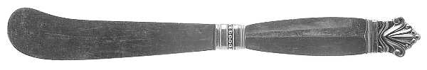 Acanthus (Sterling, 1917) Hollow Handle Paddle Butter Spreader (Solid)