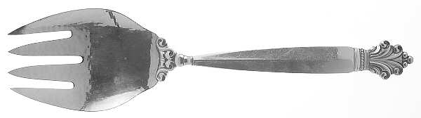 Acanthus (Sterling, 1917) Large Solid Serving Fork