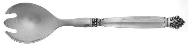 Acanthus (Sterling, 1917) Salad Serving Fork with Stainless Prongs