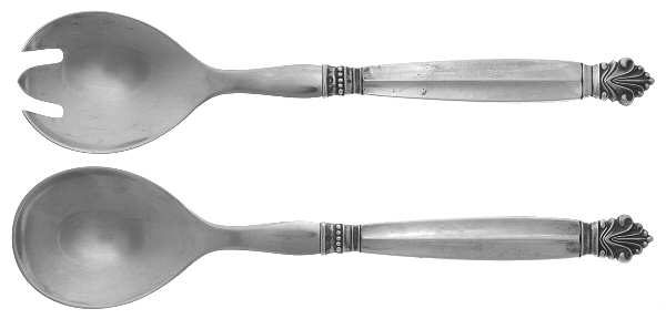 Acanthus (Sterling, 1917) 2 Pc Salad Set with Stainless Bowl
