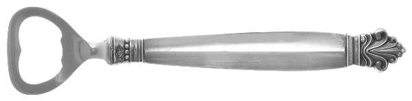 Acanthus (Sterling, 1917) Large Bottle Opener with Stainless Bowl