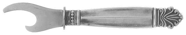 Acanthus (Sterling, 1917) Bottle Opener with Stainless Bowl
