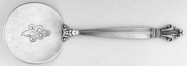 Acanthus (Sterling, 1917) Solid Chased Pie Serving Spoon