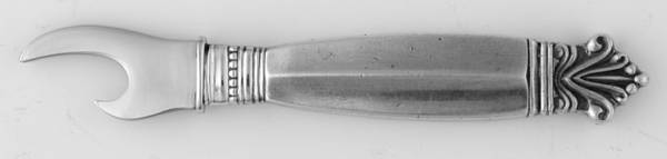 Acanthus (Sterling, 1917) Bottle Opener with Stainless Bowl