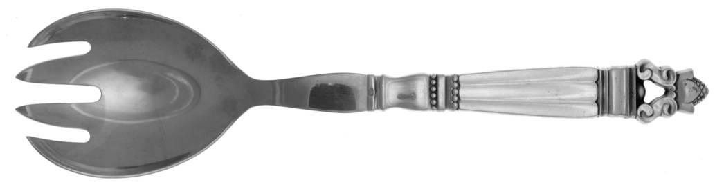 Acorn (Sterling, 1915) Salad Serving Fork with Stainless Prongs