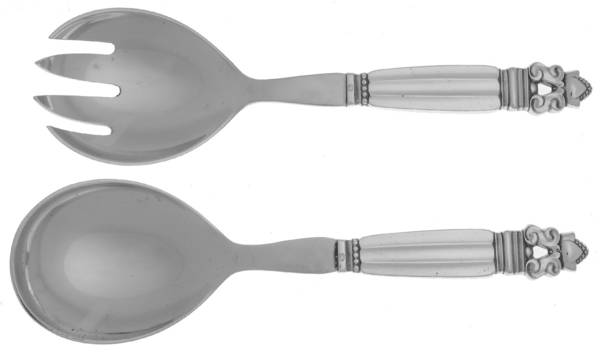 Acorn (Sterling, 1915) 2pc. Stainless Bowl Serving Set