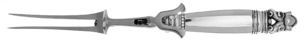 Acorn (Sterling, 1915) Large Stainless-Prong Roast Carving Fork