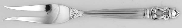 Acorn (Sterling, 1915) 2 Tine Small Cold Cut Fork