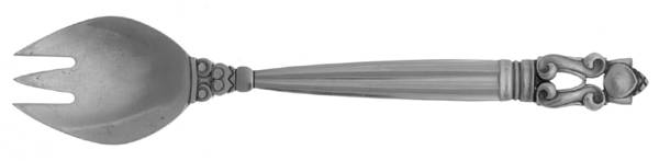 Acorn (Sterling, 1915) Individual Solid Tined Sardine Fork