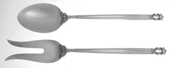 Acorn (Sterling, 1915) Serving Solid, 2-Piece Chop Set