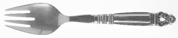 Acorn (Sterling, 1915) Hollow Handle Salad Serving Fork