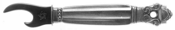 Acorn (Sterling, 1915) Bottle Opener with Stainless Bowl
