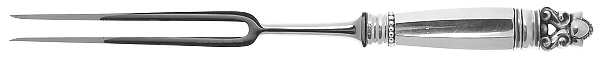 Acorn (Sterling, 1915) Large Stainless-Prong Roast Carving Fork