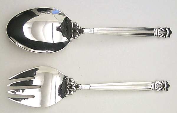 Acorn (Sterling, 1915) Solid 2-Piece Vegetable Serving Set