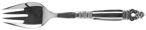 Acorn (Sterling, 1915) Solid Salad Serving Fork