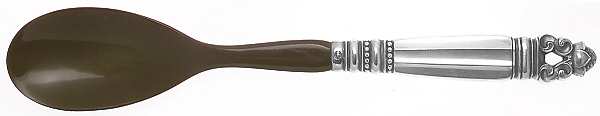 Acorn (Sterling, 1915) Salad Serving Spoon with Horn Bowl