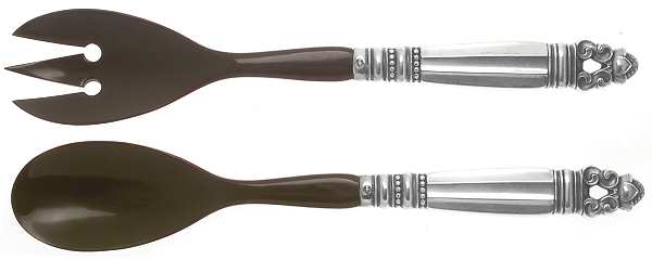 Acorn (Sterling, 1915) 2 Pc Horn Bowl Salad Set