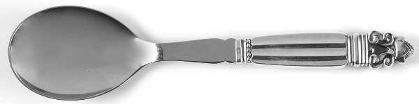 Acorn (Sterling, 1915) Salad Serving Spoon Stainless Bowl Medium