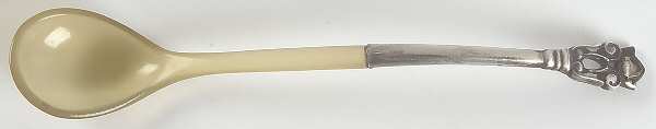 Acorn (Sterling, 1915) Mustard Spoon with Horn Bowl
