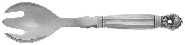 Acorn (Sterling, 1915) Salad Serving Fork Stainless Prongs Small