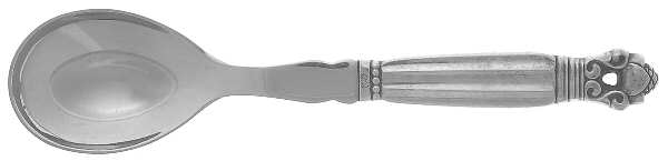 Acorn (Sterling, 1915) Salad Serving Spoon Stainless Bowl Small