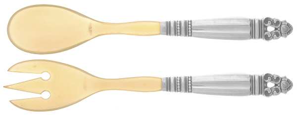 Acorn (Sterling, 1915) 2 Pc Horn Bowl Salad Set