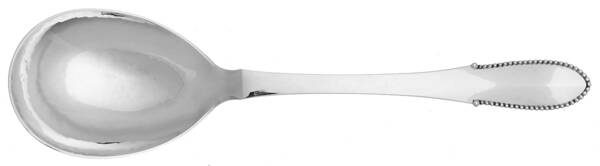 Beaded (Sterling, 1916) Vegetable Serving Spoon (Solid)