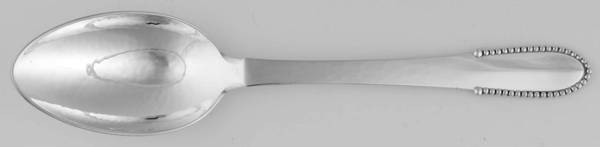 Beaded (Sterling, 1916) European Place/Oval Soup Spoon