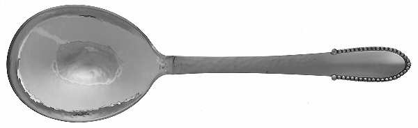 Beaded (Sterling, 1916) Small Solid Serving Spoon