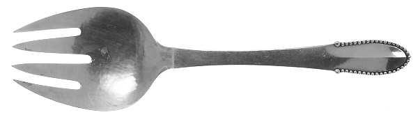 Beaded (Sterling, 1916) Medium Solid Serving Fork