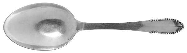 Beaded (Sterling, 1916) Large Solid Serving Spoon