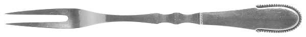 Beaded (Sterling, 1916) Large 2-Tine Cold Meat Serving Fork