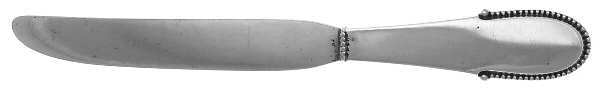 Beaded (Sterling, 1916) Hollow Handle Youth/Tea Knife with Sterling Blade